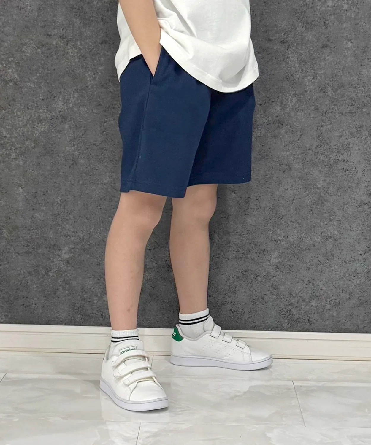 Детские спортивные шорты из футера SHISKY, Navy