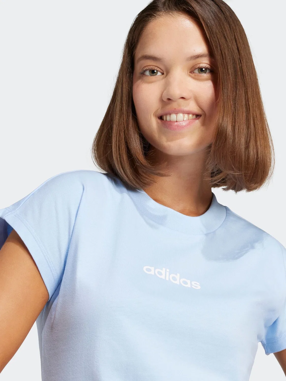 Футболка повседневная adidas Essentials, синяя — фото 4