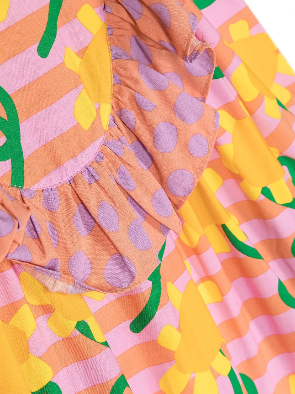 Платье с изображением подсолнухов Stella McCartney, розовый — фото 2