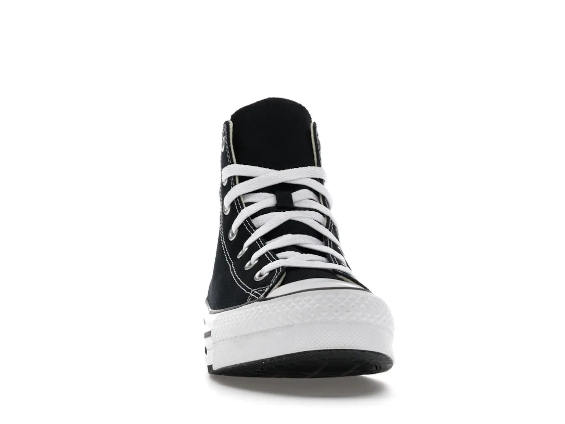 Детские кроссовки на платформе Converse Chuck Taylor All Star Hi Lift Platform Black Converse, Black/White/Black — фото 2