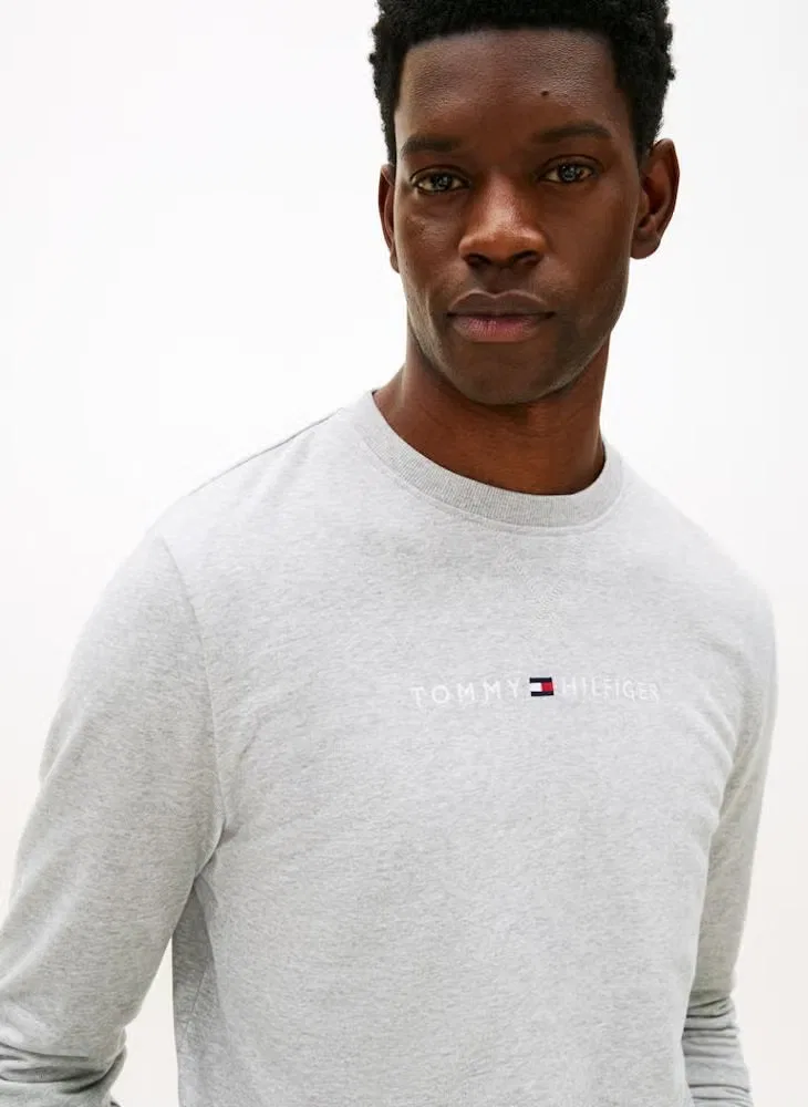 Трек-топ с вышитым логотипом Th original Tommy Hilfiger, серый — фото 3