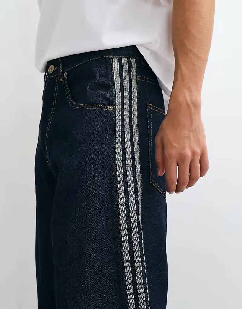 Джинсовые шорты Adidas Originals Firebird из индиго — фото 4
