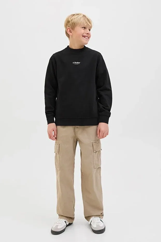 Детское худи для девочек с принтом Sportswear Jack & Jones, Black