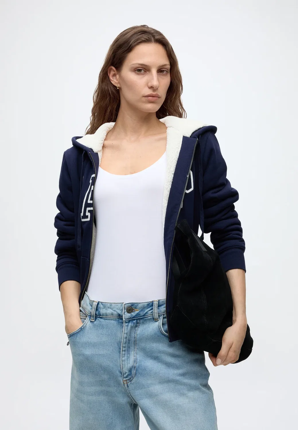 Франшиза - толстовка на молнии Gap, Navy Uniform — фото 4