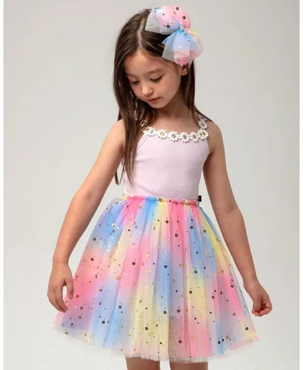 Детское платье для девочек с цветочным кружевом Petite Hailey, Light/Pastel Purple — фото 2