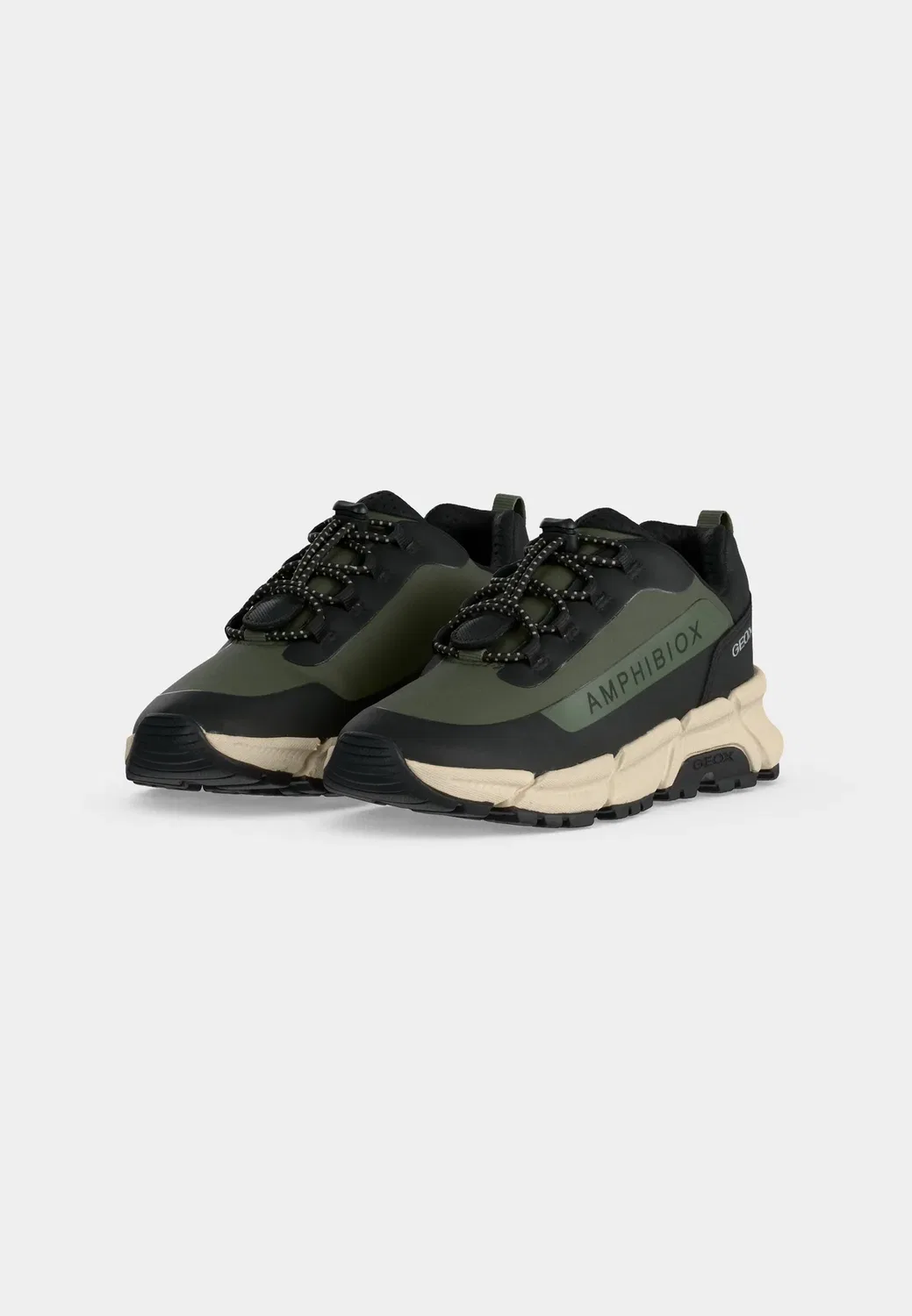 Кроссовки Flexyper plus для мальчиков Geox, Military/Black — фото 3