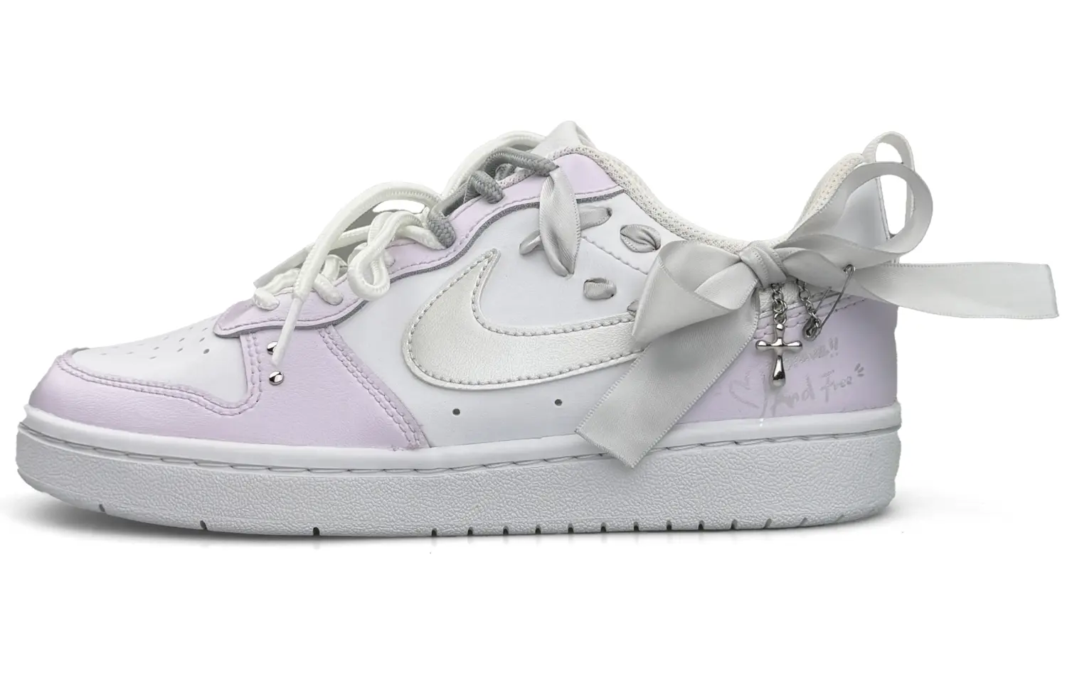 

Кроссовки Nike Court Borough Skateboard Shoes Women's Low-Top Pink White, Розовый, Кроссовки Nike Court Borough Skateboard Shoes Women's Low-Top Pink White