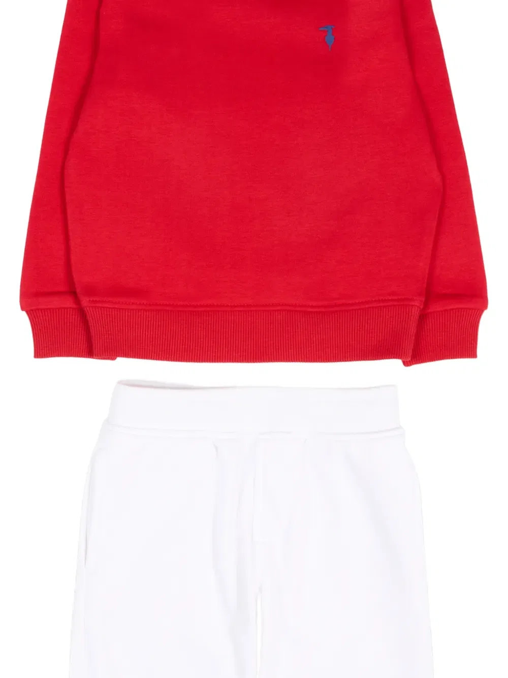 Спортивный костюм с цветовыми блоками и деталями логотипа Trussardi Junior, красный — фото 3