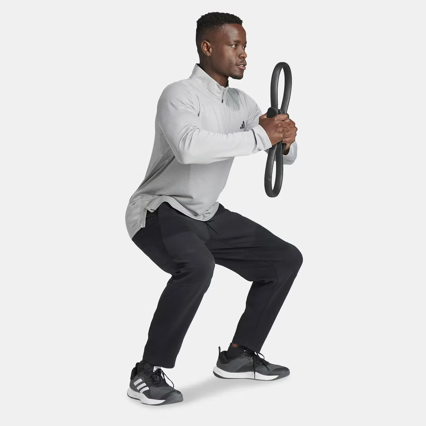 Свитшот с длинным рукавом Train Essentials Adidas, серый — фото 3