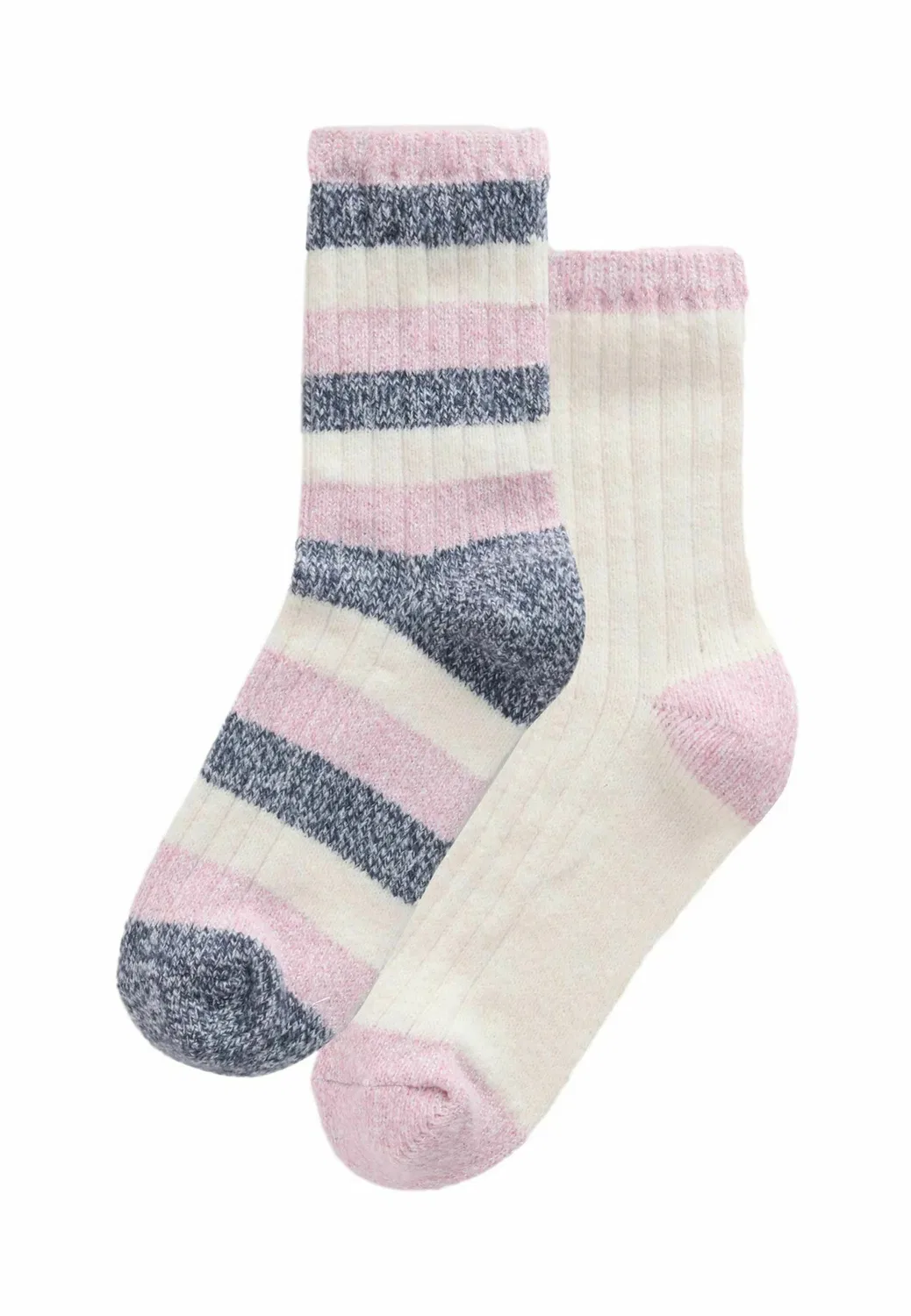 Легкие уютные короткие носки (2 шт.) Next, Pink Cream Stripe