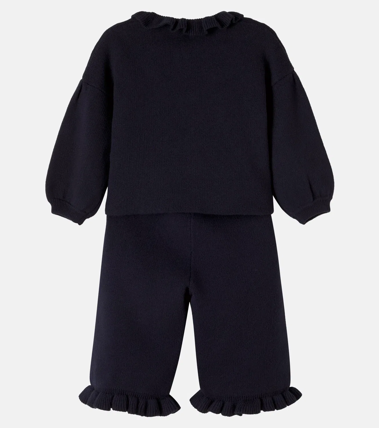 Комплект из кардигана и штанов с молнией спереди Chloé Kids, синий — фото 3