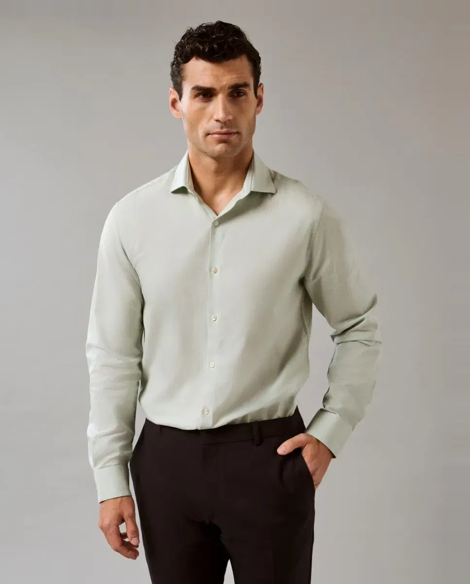 Мужская рубашка Oxford с длинным рукавом Calvin Klein, Verde Claro