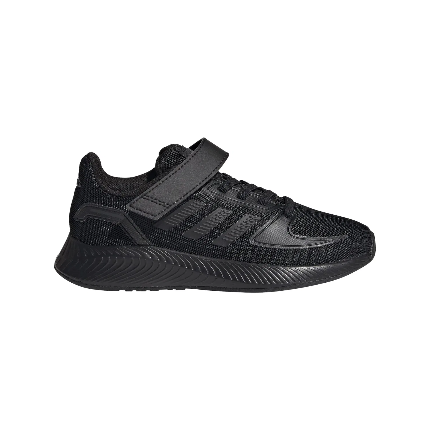 Детские кроссовки для мальчиков с липучкой Adidas, Black Grey — фото 2