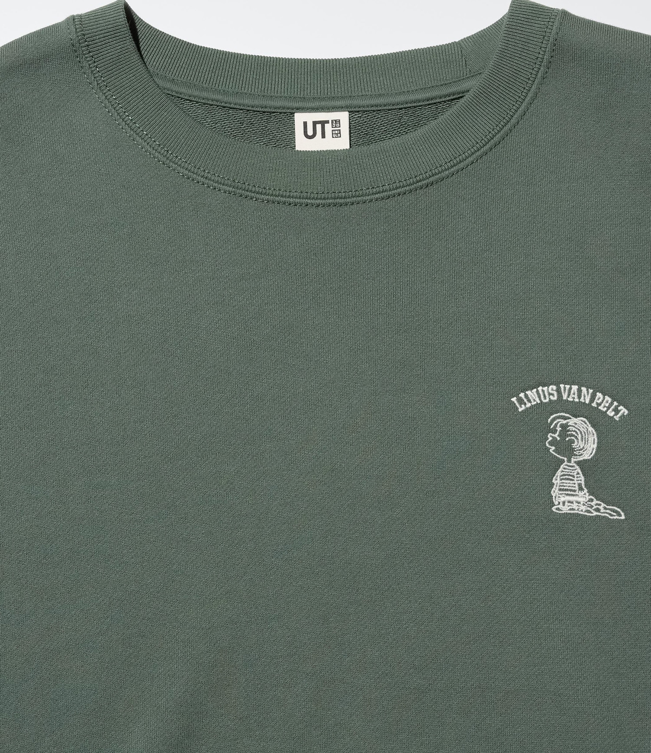 Свитшот Uniqlo Peanuts, 57 оливковый — фото 3