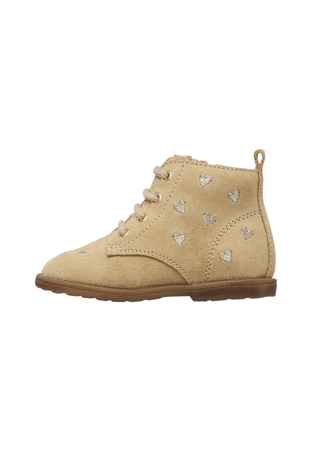 Новые детские туфельки Robin Embr.Hearts на молнии Falcotto, Beige-Braun