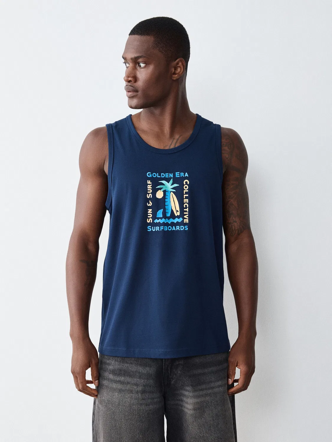 Майки с принтом 3 шт Next, синий/белый/черный — фото 4