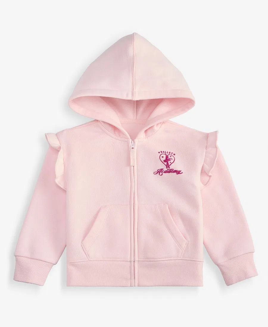 Худи на молнии с рюшами и вышивкой Academy Epic Threads, Pink Polish