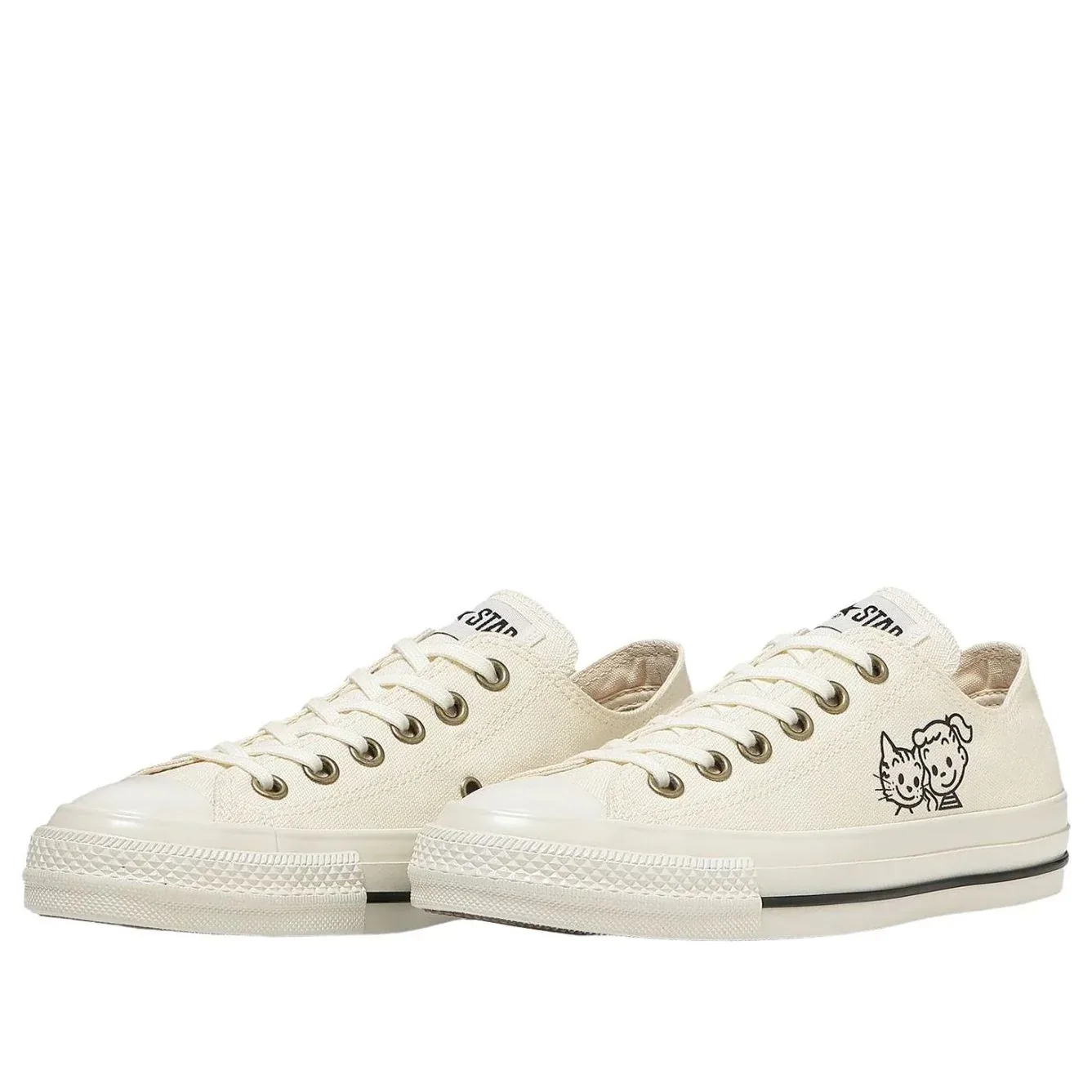 Кроссовки Converse x OSAMU GOODS All Star Aged OX 'Jill & Cat', белый — фото 2
