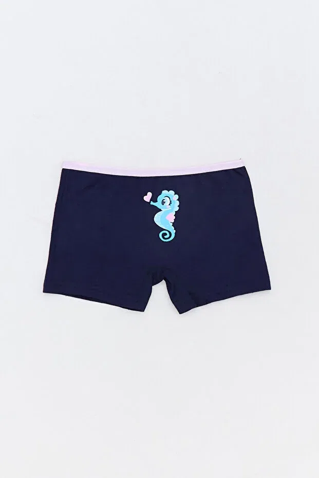 Детские боксеры для мальчиков с принтом Seahorse printed Fulla Moda, Navy Blue — фото 3