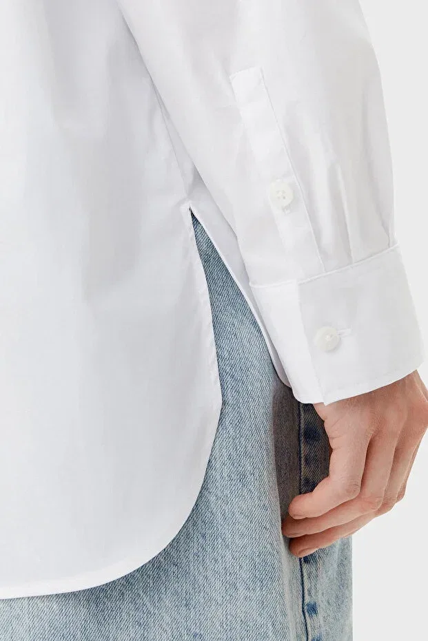 Женская классическая рубашка с длинным рукавом Calvin Klein, White — фото 4