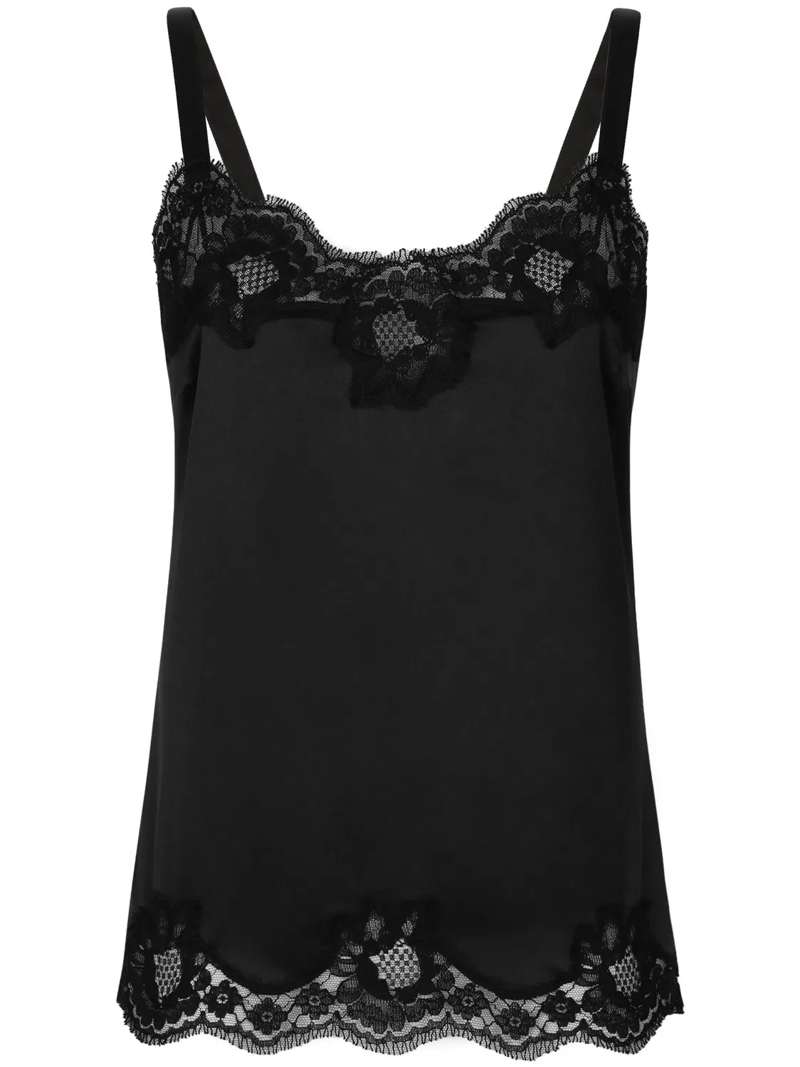 Dolce & Gabbana Камисоль с кружевом, черная