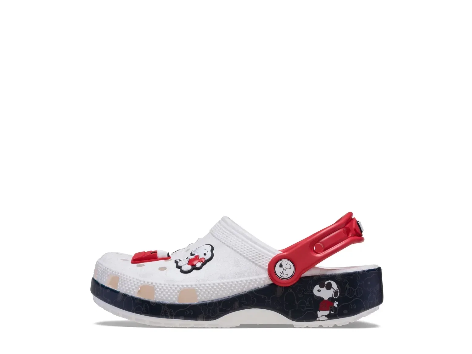 Сабо Snoopy Classic Clog, Crocs, белый/мультиколор — фото 3
