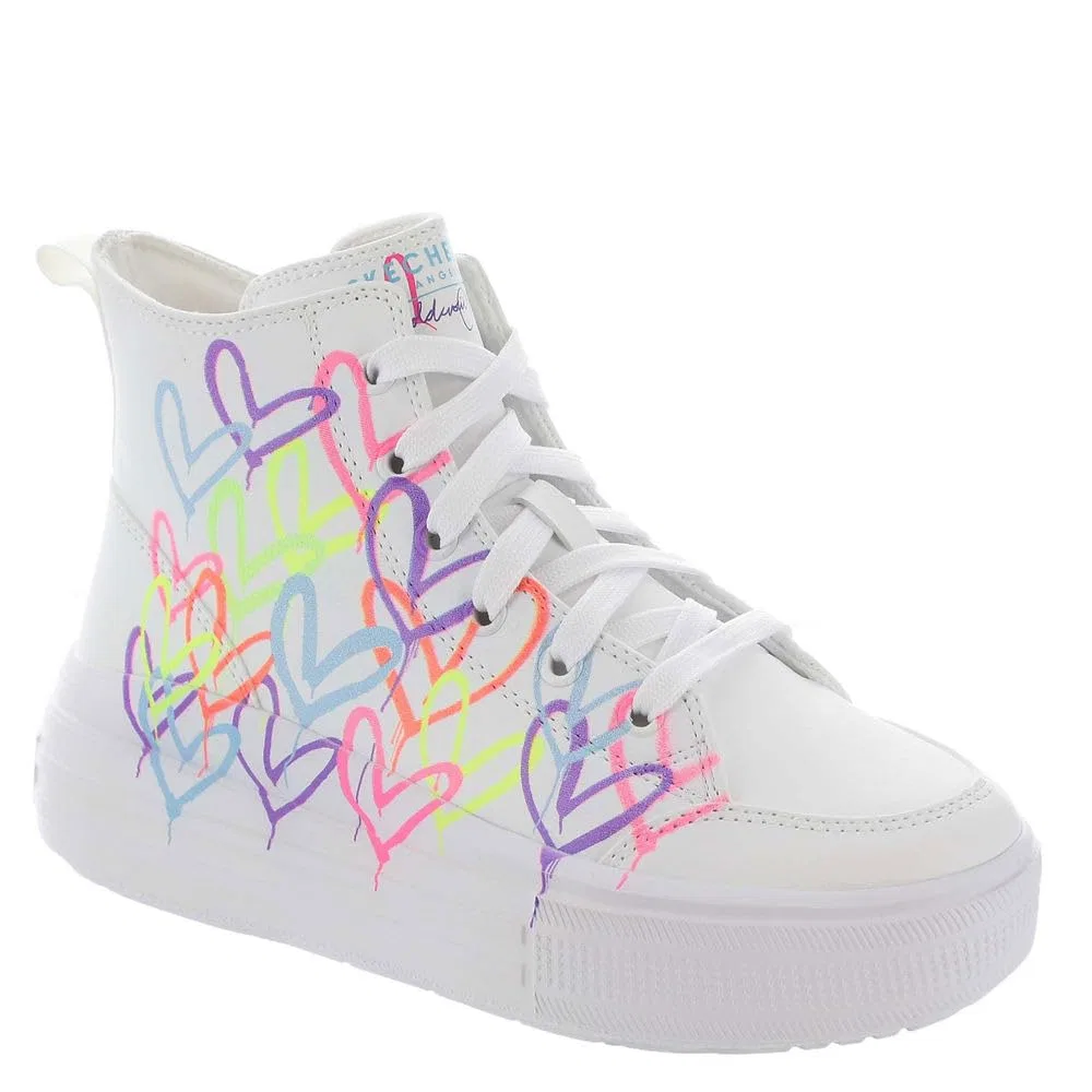 Детские кроссовки для девочек с принтом Hyperlift Skechers, White And Multicoloured