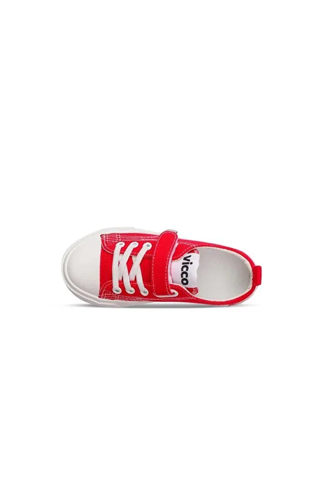 Детские кроссовки для девочек текстильные Vicco, Red — фото 3