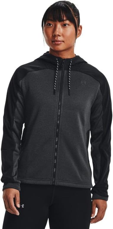

Женская куртка Under Armour Storm Swacket - водоотталкивающая и ветрозащитная, Black Medium Heather/Black (001)