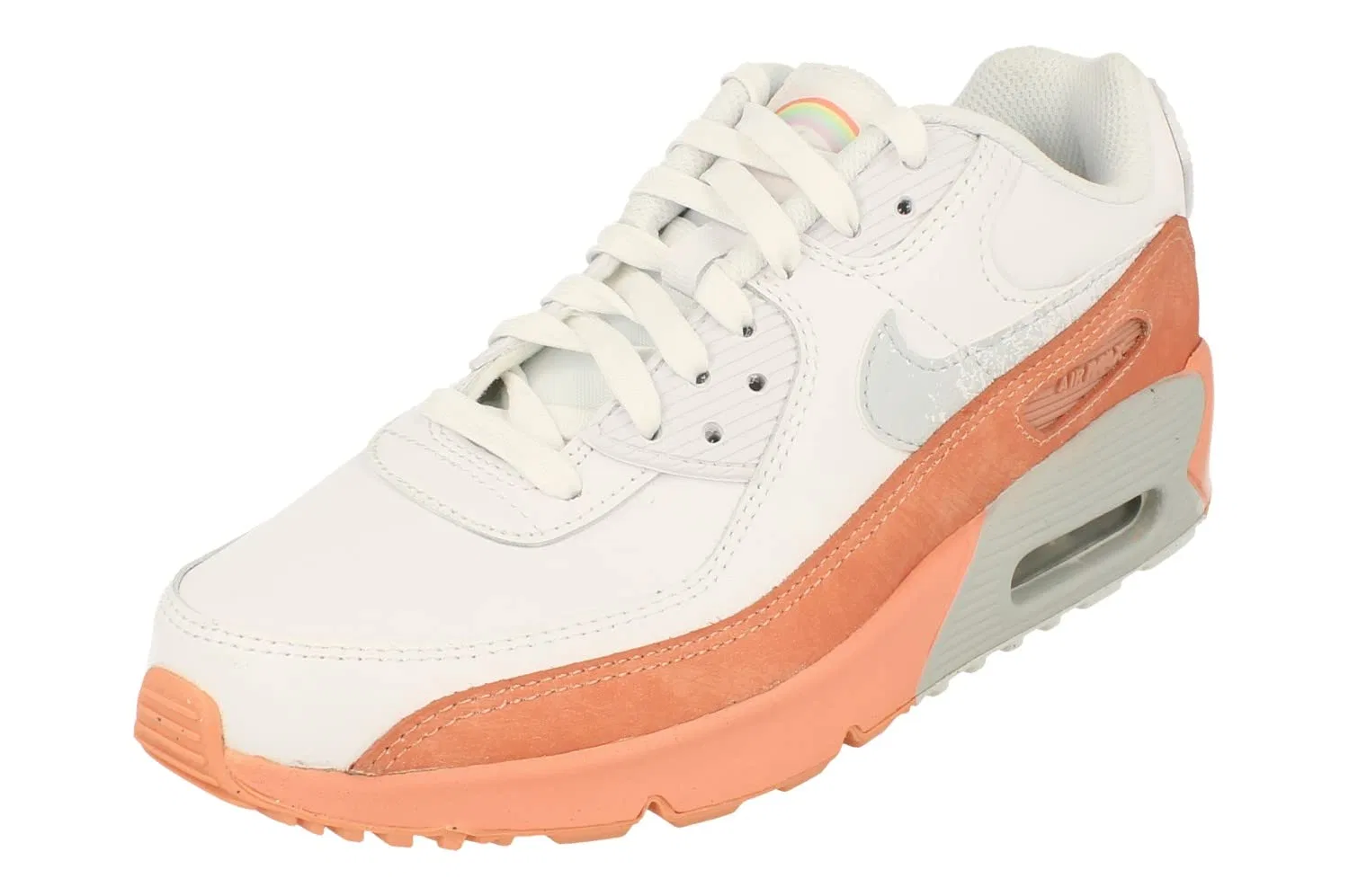 Детские кроссовки для мальчиков с амортизацией Air Max 90 LTR NIKE, White Aura Light Madder's Root