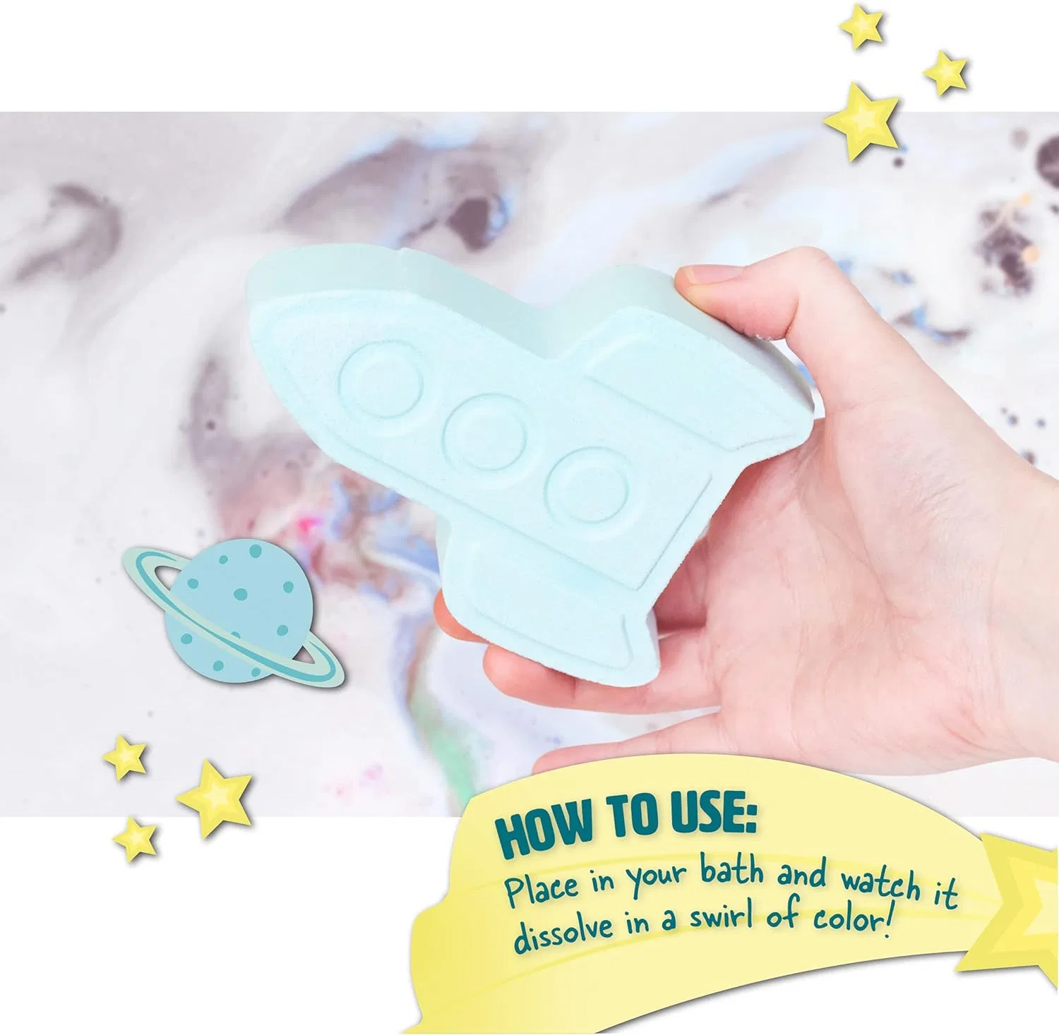 Бомбочка для ванны Space Rocket Bath Bomb Paladone, 150 г, Chamomile — фото 3