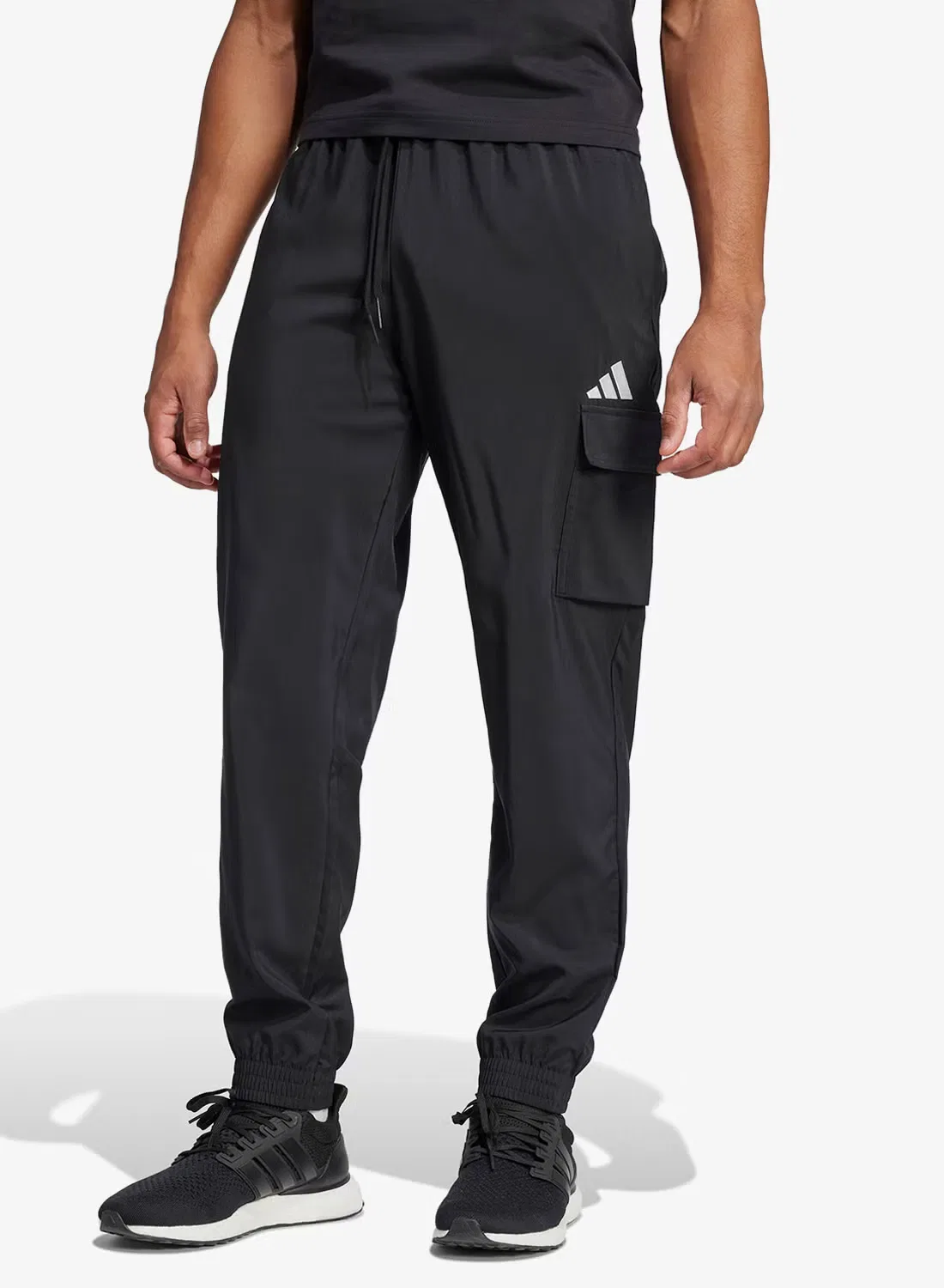 Брюки карго с логотипом Essential small logo Adidas, черный