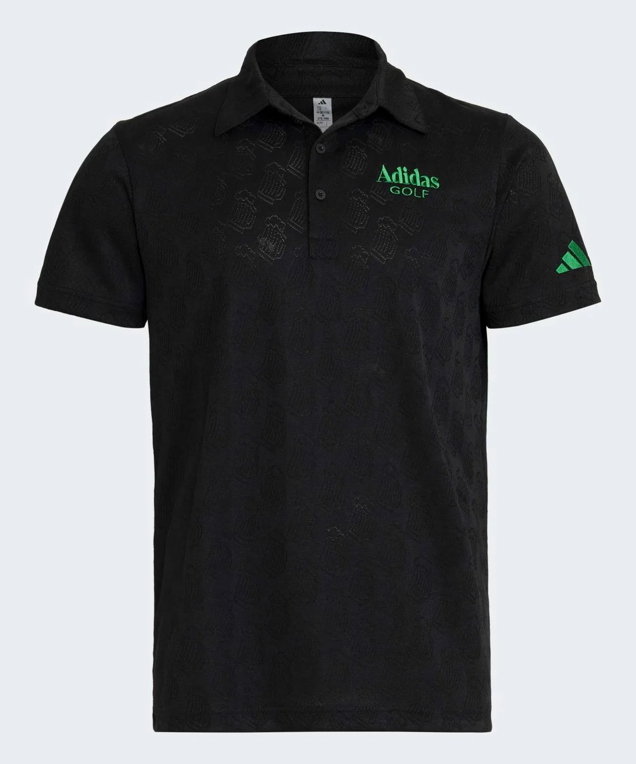 Мужская футболка-поло с жаккардовым узором и коротким рукавом CHIP Adidas, Black