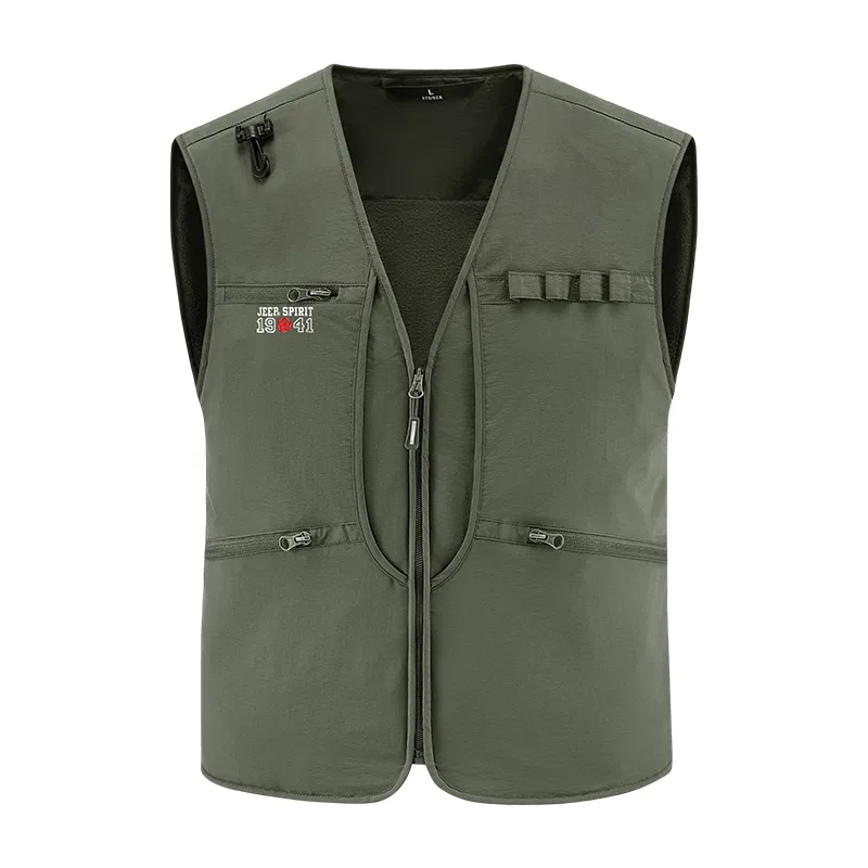 Детский жилет Unisex V-образным вырезом JEEP SPIRIT, Army Green