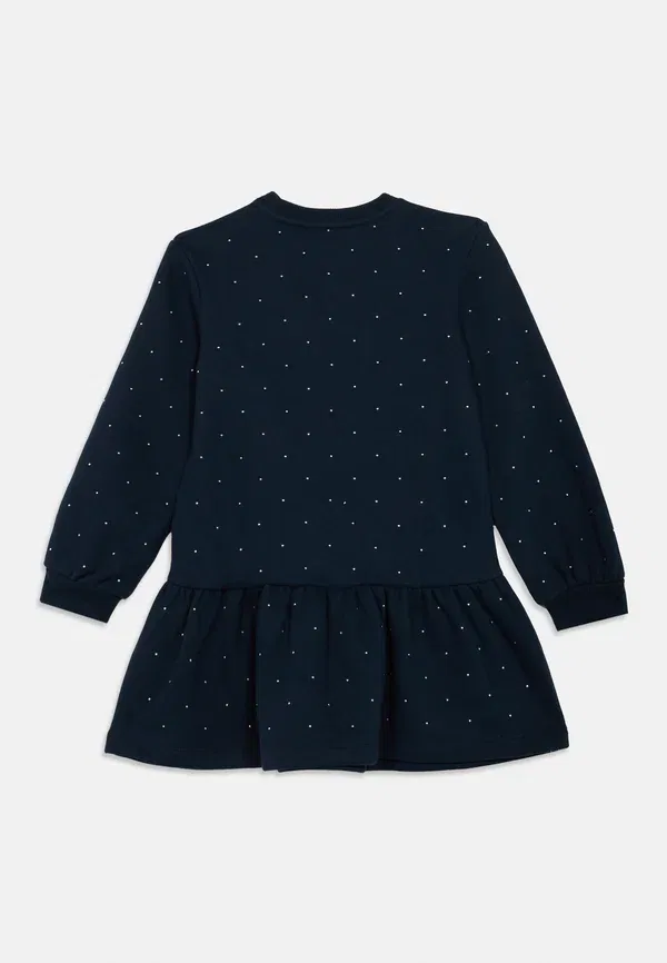 Платье с пайетками Festive stud relaxed fleece skater dress Tommy Hilfiger, dark night темно-синий — фото 2