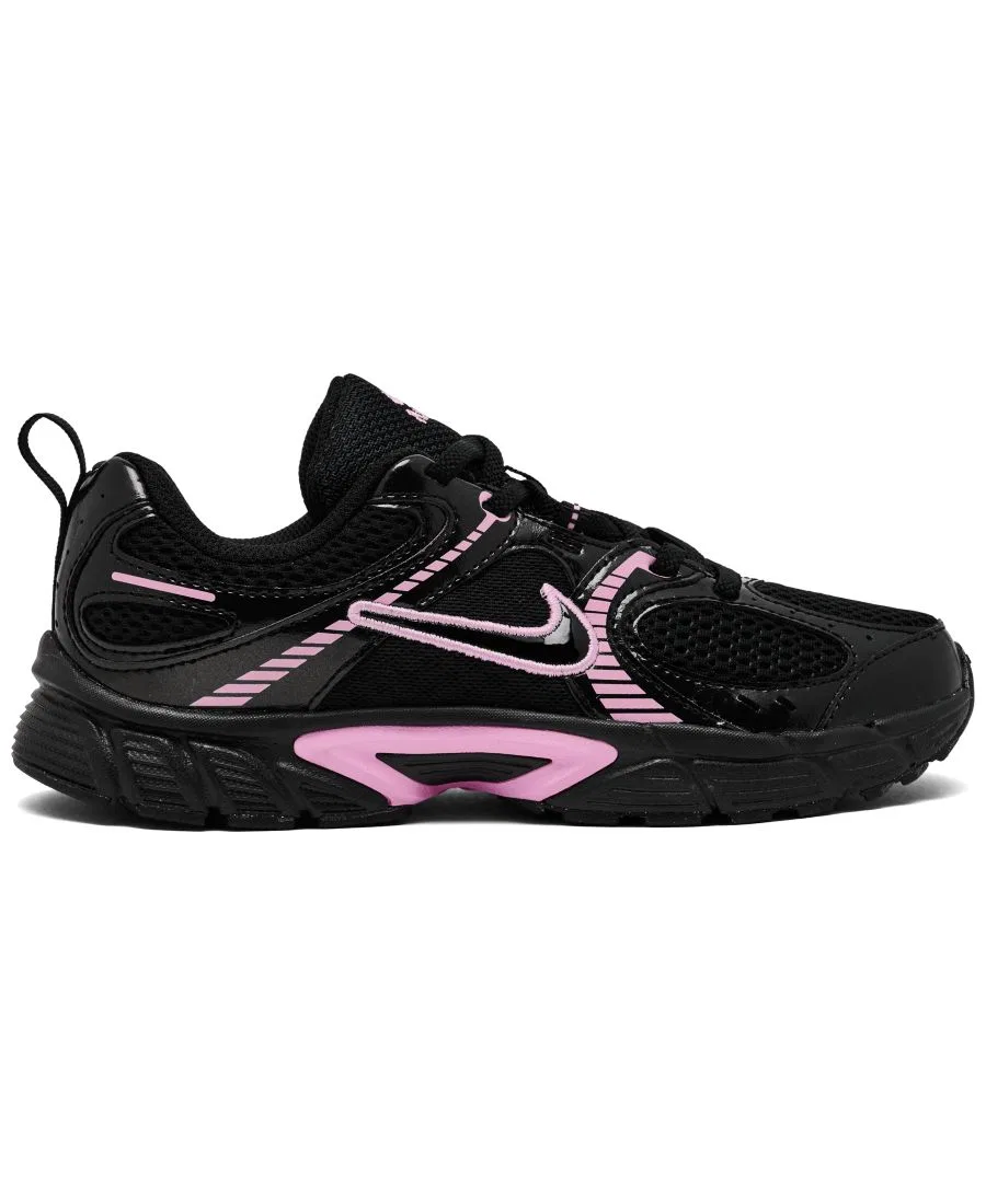 Кроссовки детские с эластичными шнурками V5 RNR Nike, Black Pink Rise — фото 3