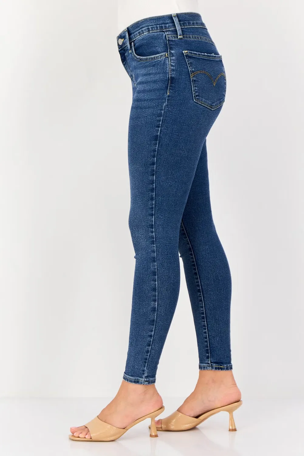 Джинсы узкие с эффектом потертости Levi'S, синий — фото 3