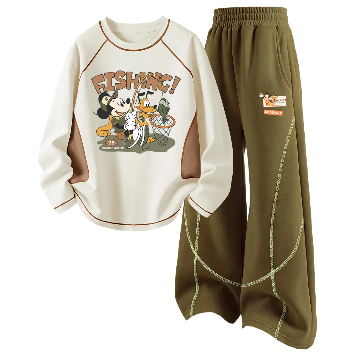 Детский комплект спортивной одежды с длинным рукавом Disney, Di Hamburg Apricot+Di Potato Friend K Autumn Wild Brown — фото 3