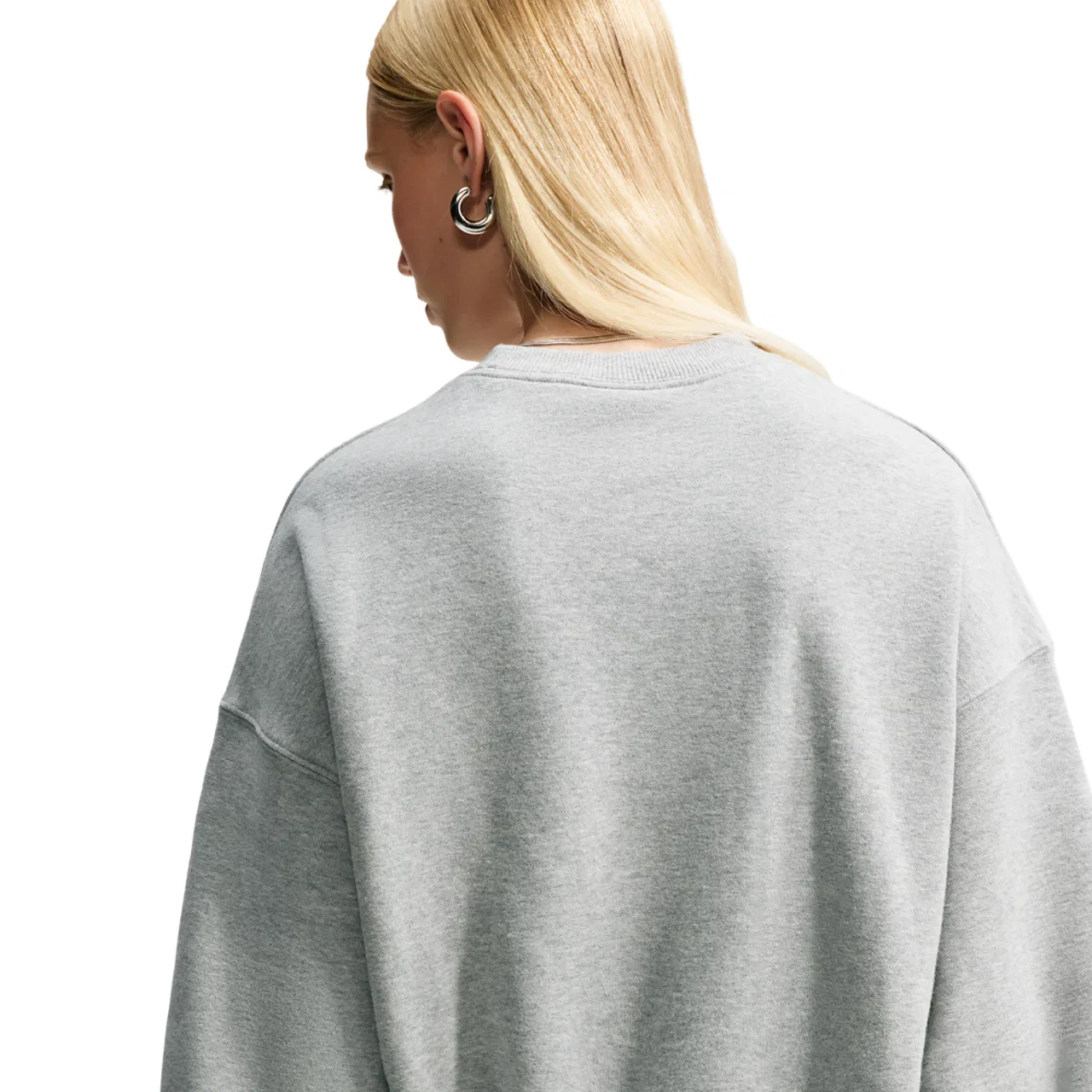 Женский свитшот с укороченной длиной Nike Studio Fleece, Dk Grey Heather/Sail — фото 2