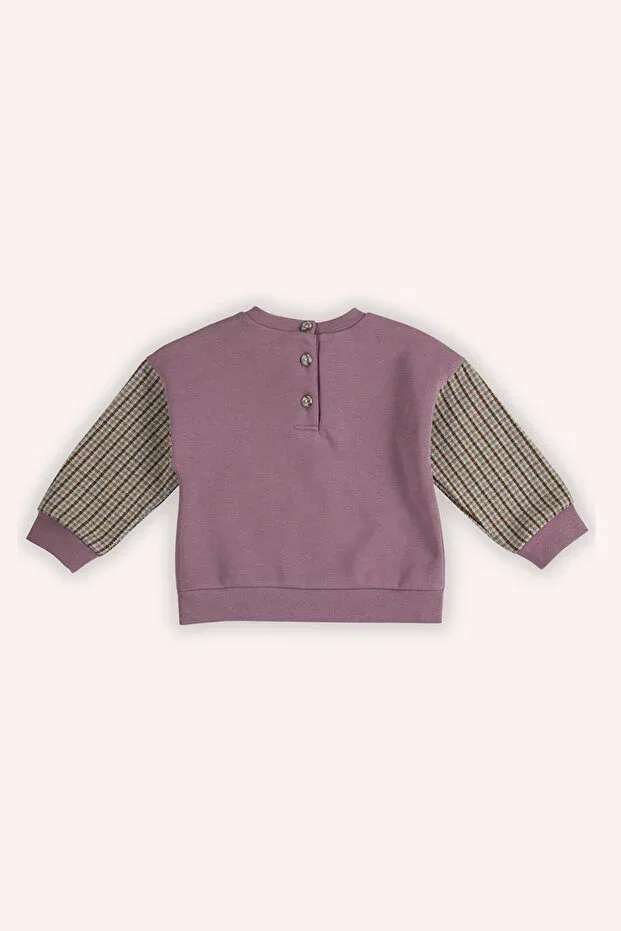 Детское для девочек свитшот с принтом Panço, 215-Rose Dried — фото 2