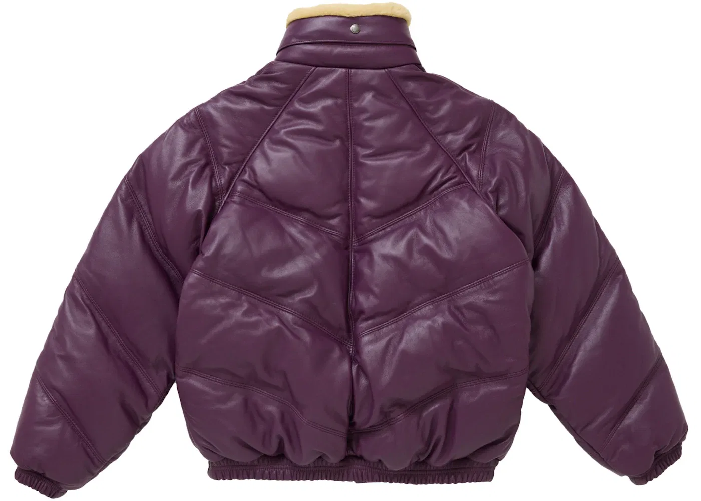 Мужская куртка из кожи с пуховым наполнителем Chevron Supreme, Purple — фото 3
