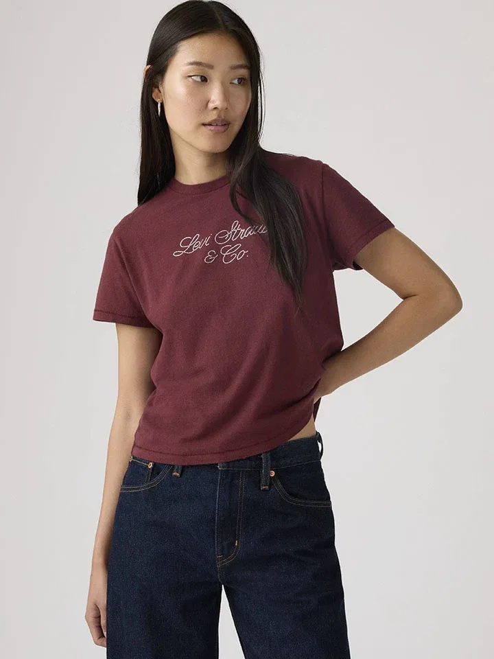 Футболка бордовая Levi'S, бордовый — фото 3