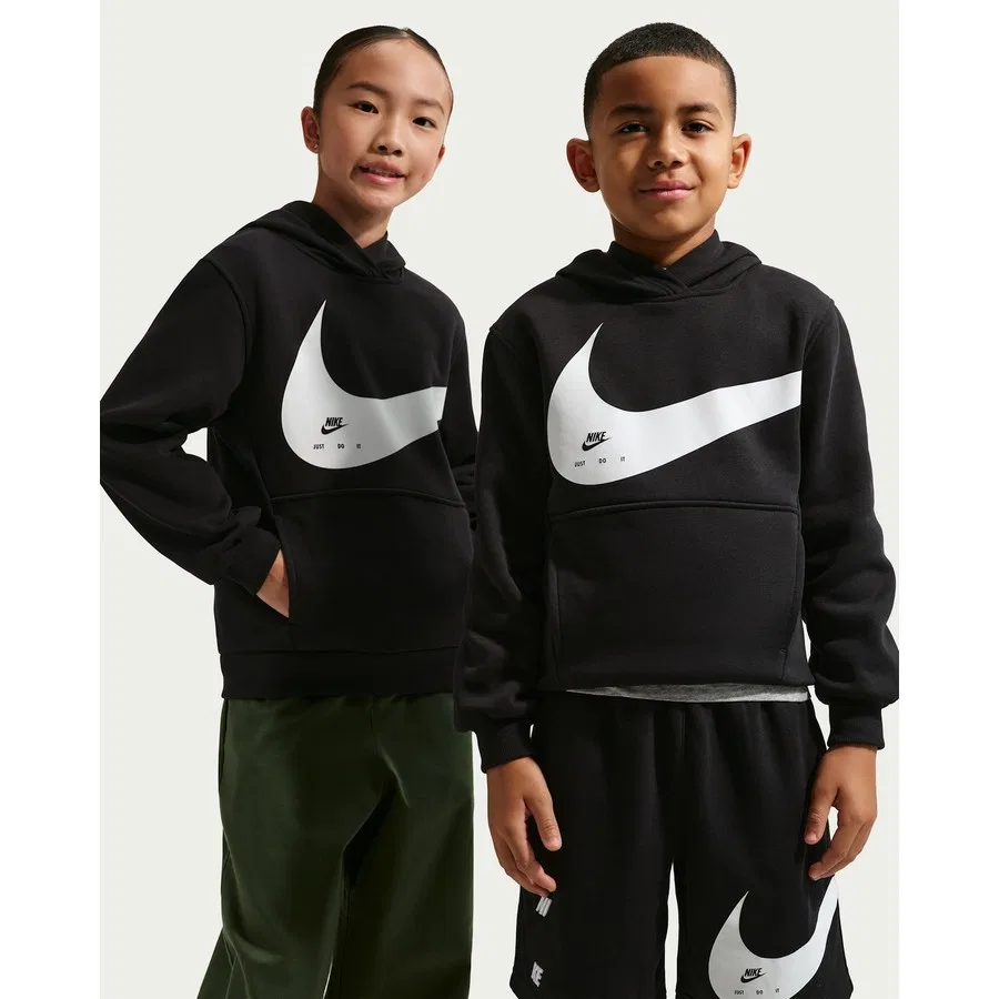 Детский свитшот с капюшоном Sportwear Club Nike, Черный