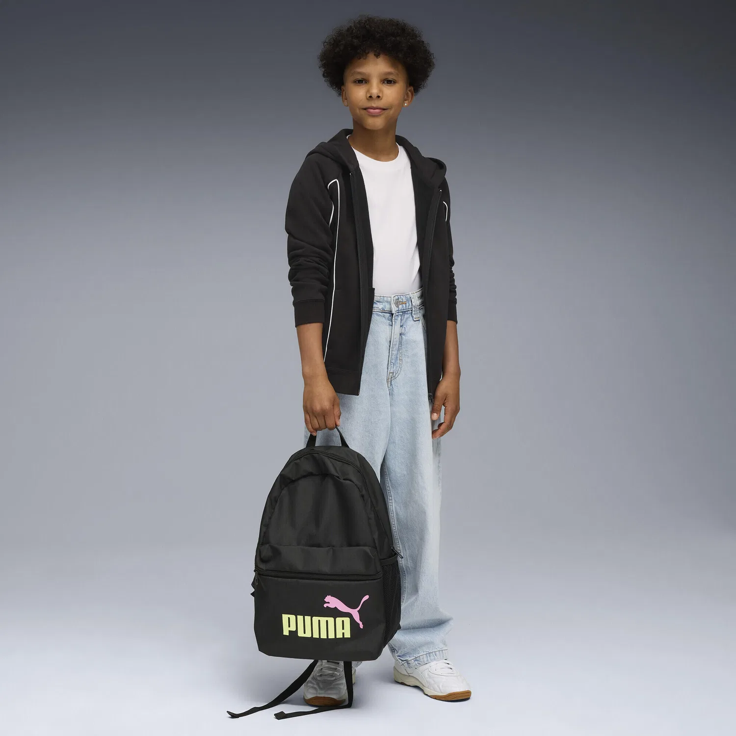 Детское худи с капюшоном и молнией PUMA Sport Jungen, Черный — фото 4