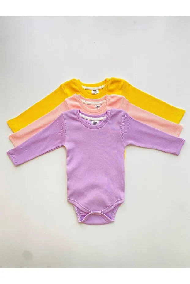 Детское боди с длинным рукавом комплект 3 шт Efu Baby, Asorti