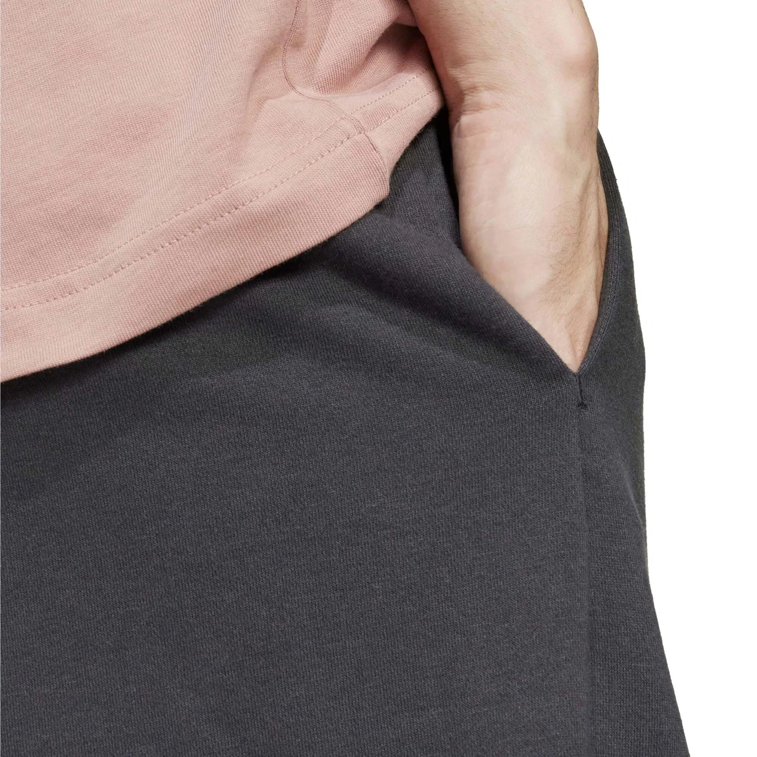 Мужские шорты с эластичным поясом MH Essential BOS Short FT Adidas, Schwarz Weiss — фото 4