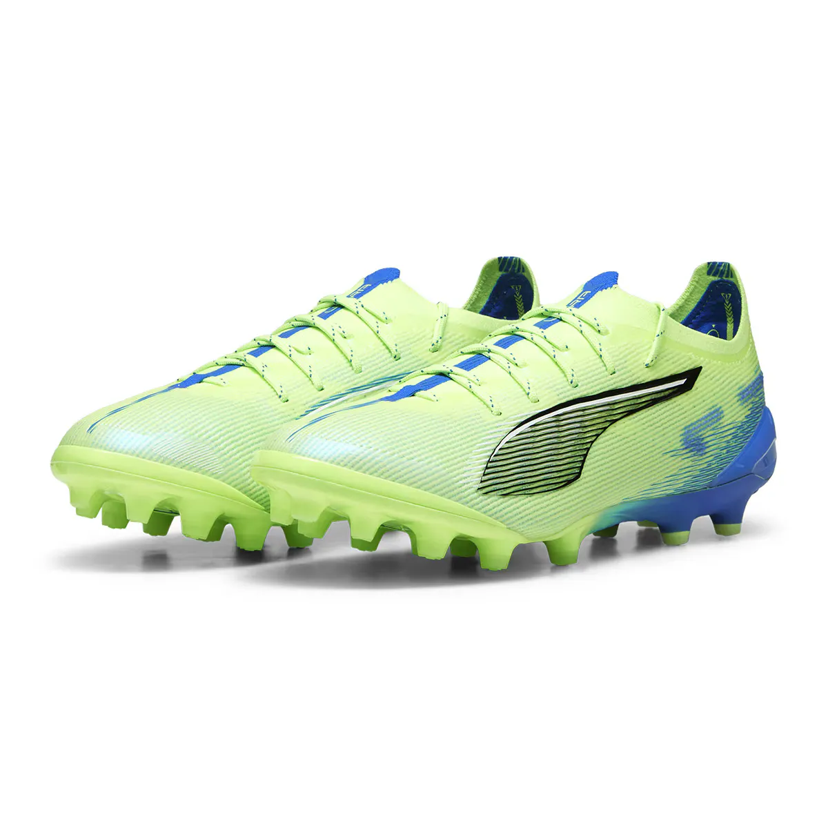 Мужские футбольные бутсы Ultra 5 Ultimate AG Puma, зеленый/синий — фото 2