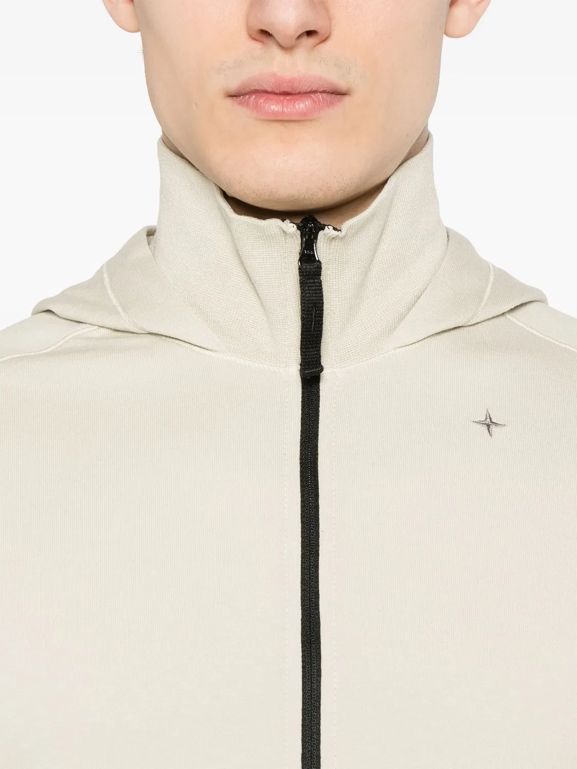 Худи с компасным мотивом Stone Island, нежно-бежевый — фото 2