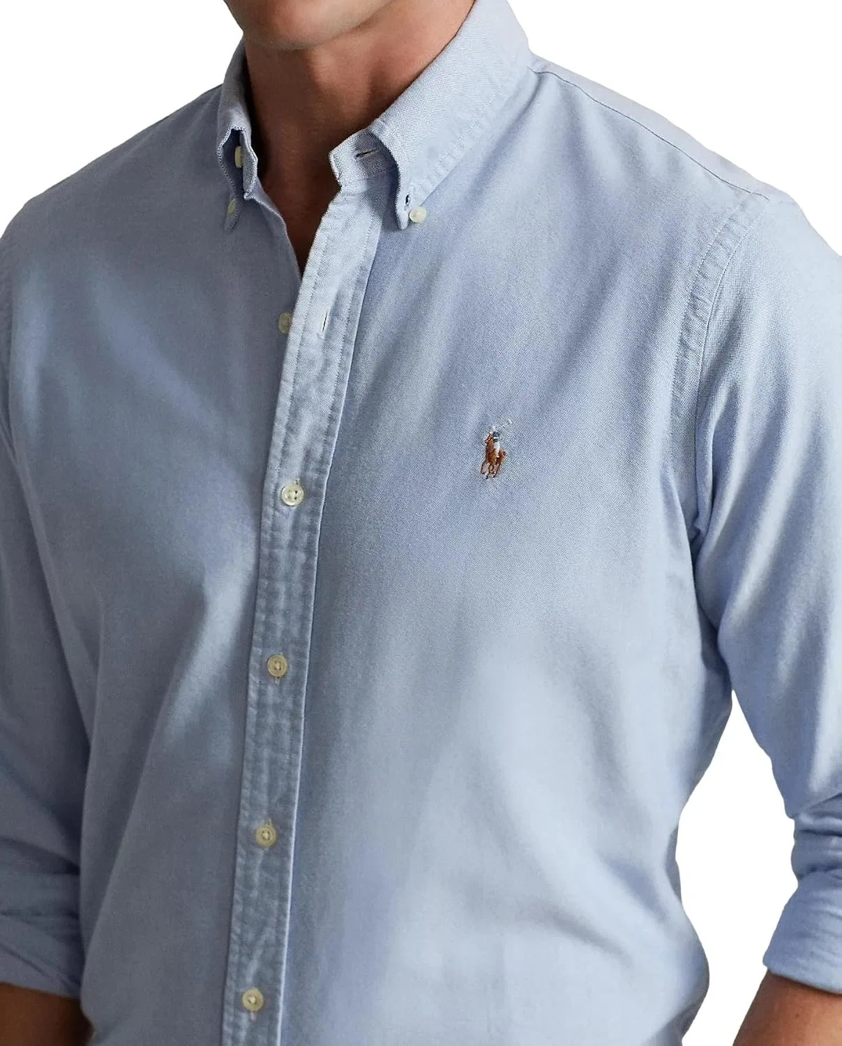 Мужская классическая рубашка с принтом Polo Ralph Lauren, Ralph Lauren Bsr Blue — фото 3