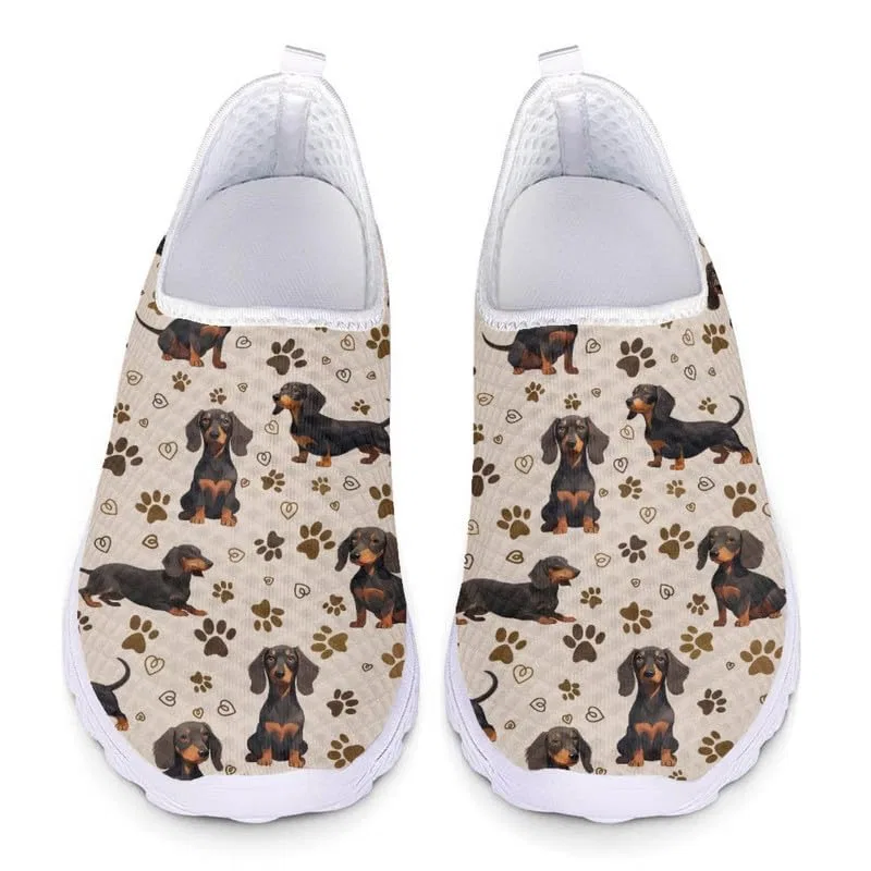 Детские кроссовки для девочек с принтом Snowflake Butterfly Ethnic Pattern Kuiaobaty, Zampe Di Cane Bassotto — фото 2